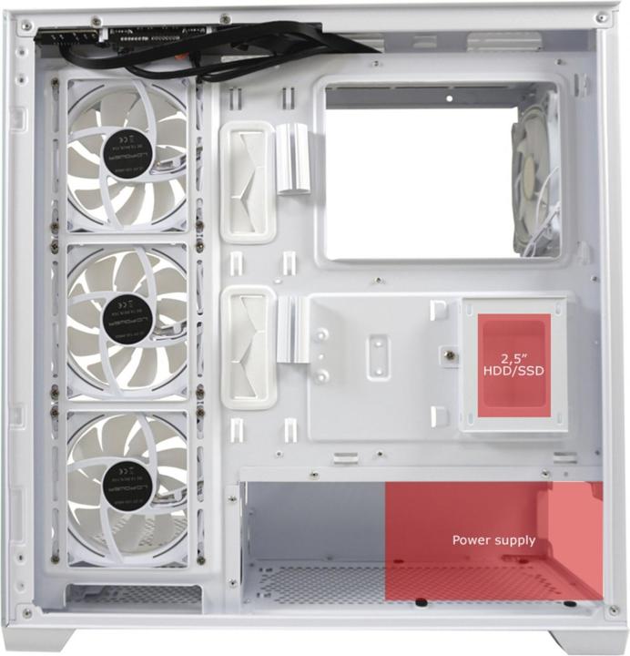 Produktbild LC-Power Gehï¿½use Gaming LC-715W-ON Seamless Pale X (Mini-ITX, ATX)