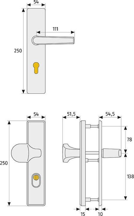 Produktbild Abus KLZS714 F2 EK Schutzbeschlag DG, neusilber (Türschildgarnitur)