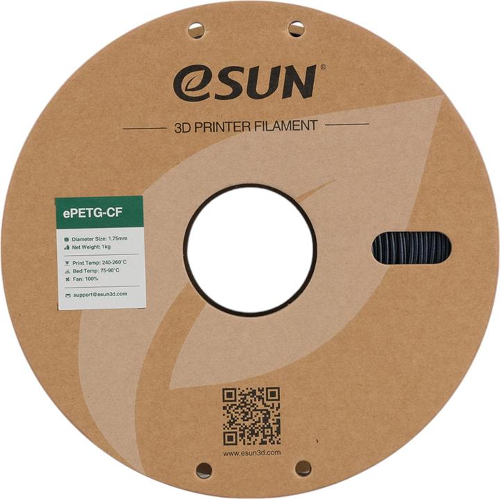 Actual product image eSUN ePETG-CF Carbon Blue Filament 1.75mm 1Kg (PETG, 1.75 mm, 1000 g, Blue)