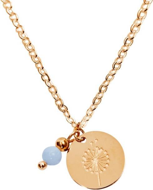 Immagine prodotto HCA Collana - "Esprimi un desiderio" - placcato oro rosa - Angelite (Acciaio inossidabile, Placcato oro rosa)