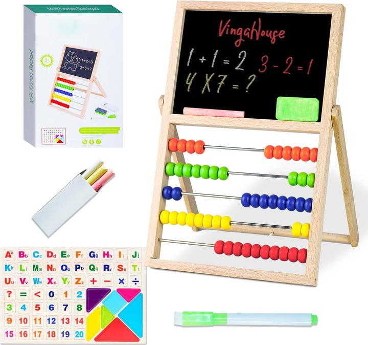 Immagine prodotto Activity Board Abaco con regolo calcolatore per la scuola primaria, abaco calcolatore per bambini con cornice per