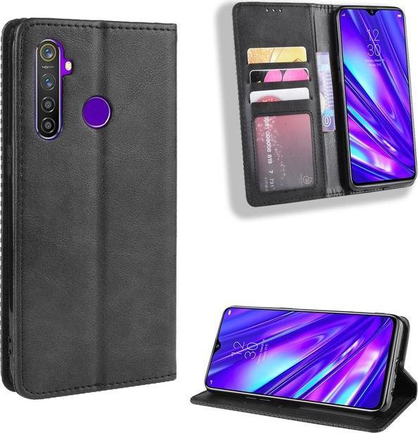 Actual product image MU Classic Retro Leather Bookcover Series (Realme 5 Pro)