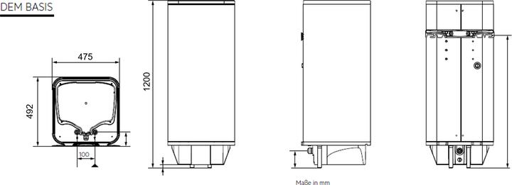 Valeurs nutritives et ingrédients AEG Haustechnik Cylindre mural de base DEM 120 Basic 120l sans pression et résistant à la pression 234200 EEF. c