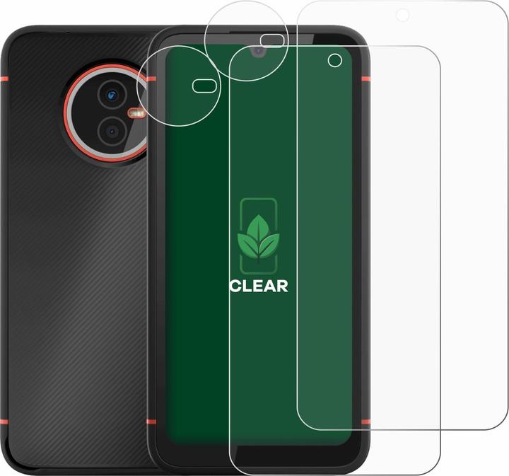 Actual product image ScreenLeaf Protective film sustainable screen protector screen protector film clear transparent (2 Piece, Gigaset GX4)