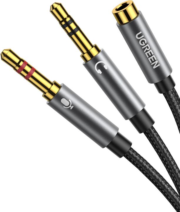 Image du produit Ugreen Micro et casque Y Splitter 3.5 mm jack (0.20 m, Jack 3,5 mm (AUX))