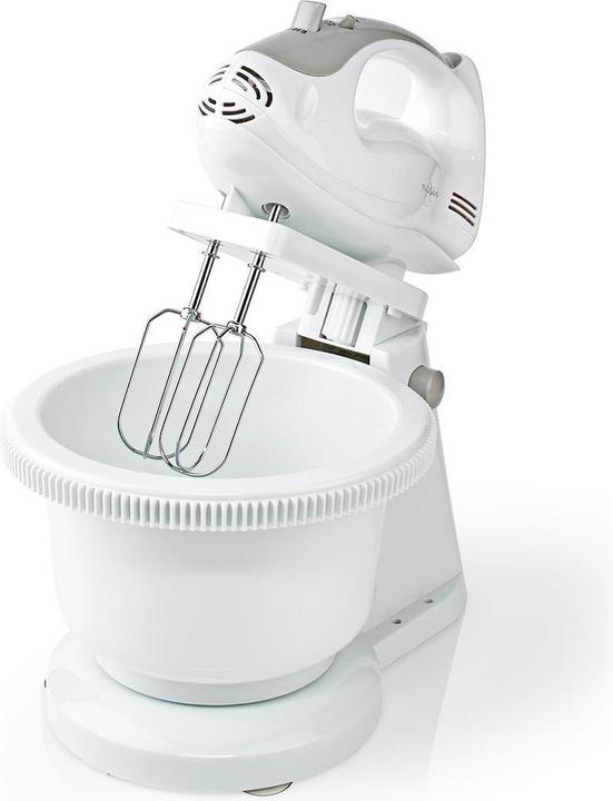 Immagine prodotto Nedis Impastatrice manuale 200 W 5 impostazioni di velocità funzione turbo ciotola girevole / 2 ganci per (200 W)