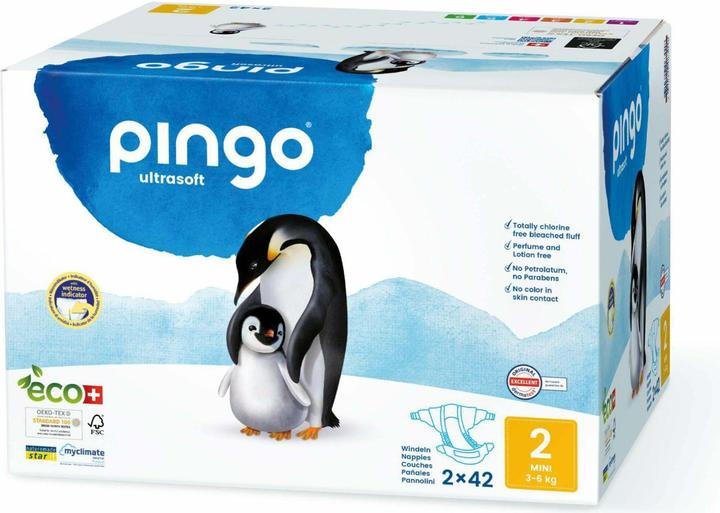Produktbild Pingo Ökowindeln (Gr. 2, Tragepack, 84 Stück)