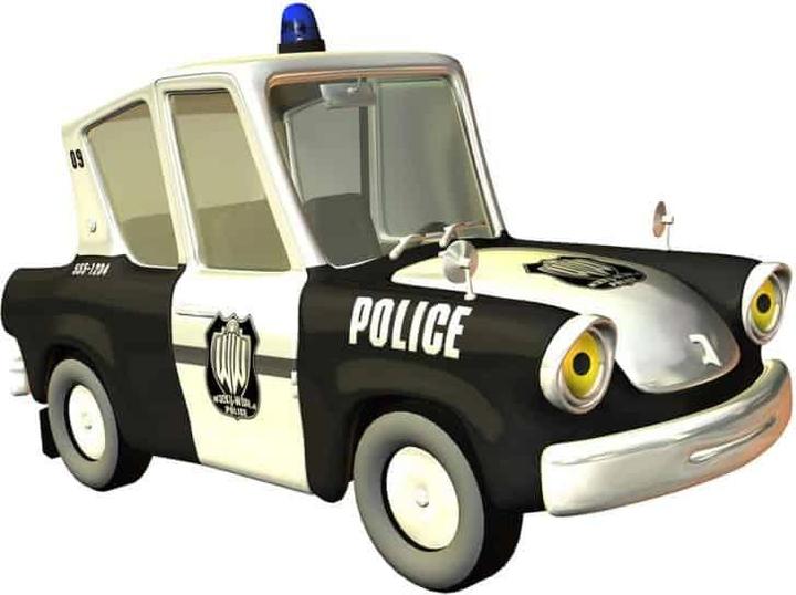 Actual product image Trenddeko Police car (40 x 31 cm)
