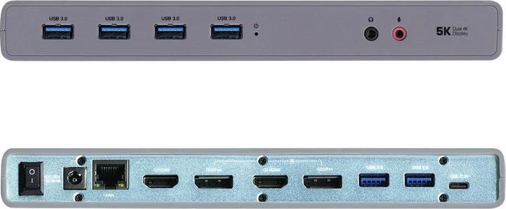 Produktbild i-tec USB 3.0 / USB-C Dual 4K Dock (USB-C, 6 Ports)