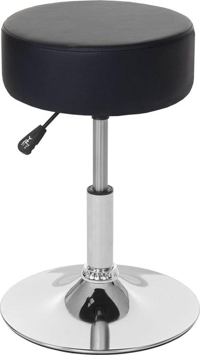 Image du produit Swisshandel24 2x tabouret, tabouret de maquillage, réglable en hauteur Ø 35cm similicuir, noir