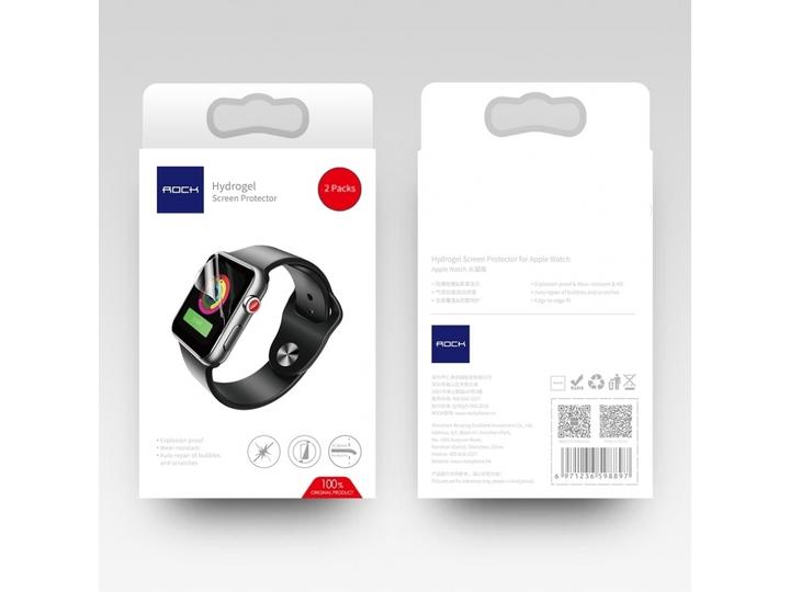 Produktbild Rock Hydrogel Apple Watch 38 mm Screen Protector Folie 0.15 mm 2er Pack Set