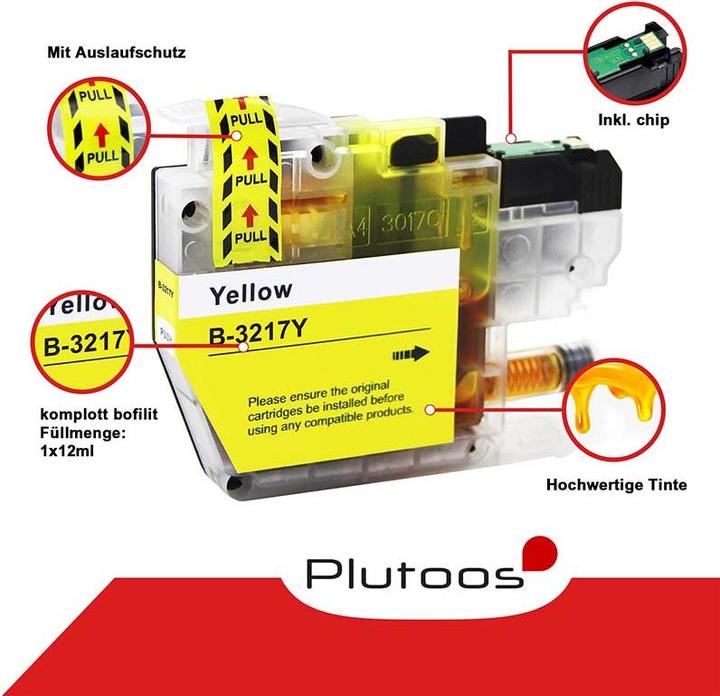 Produktbild Plutoos Brother LC-3217 Patronen XXL kompatibel, 4er Farbset
