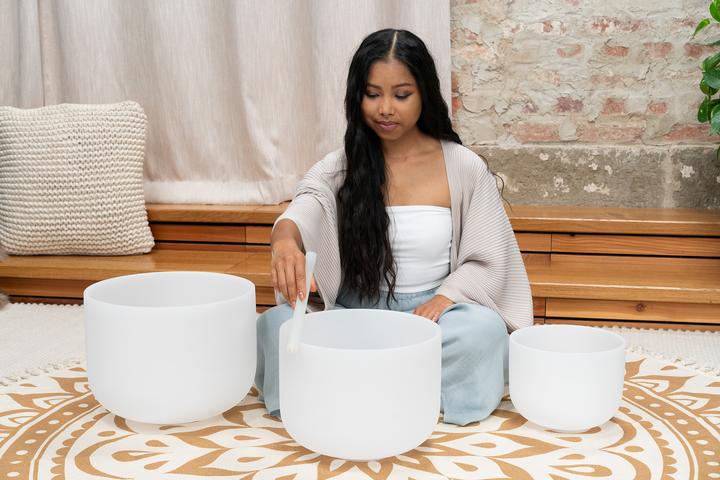 Actual product image Meinl Crystal Singing Bowl Set - 9A/12F/14C (Singing bowl)