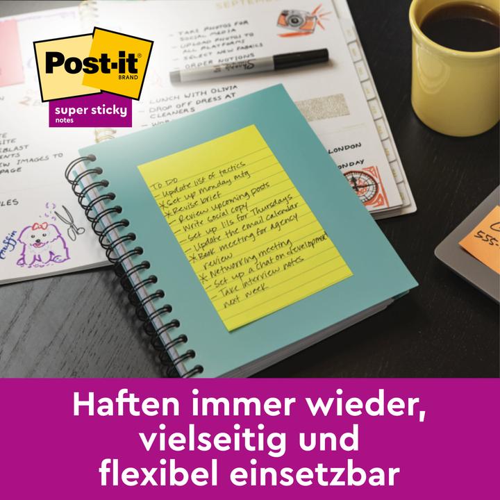 Actual product image Post-it Super Sticky Carnival (101 x 152 mm)