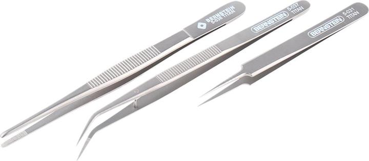 Actual product image Bernstein Tweezers set 3 pieces Super-sp