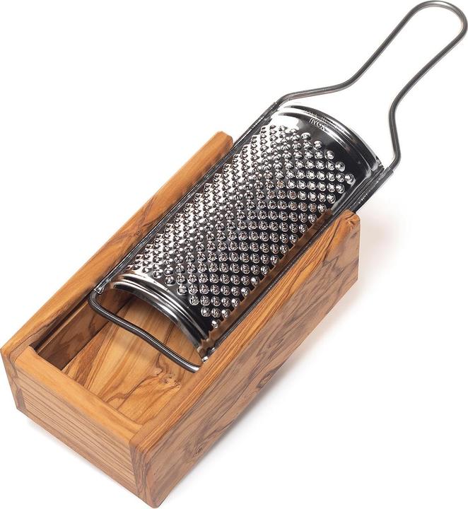 Produktbild Natura Punto Käsereibe, Parmesanreibe mit Servierfach, 24,5cm, Olivenholz