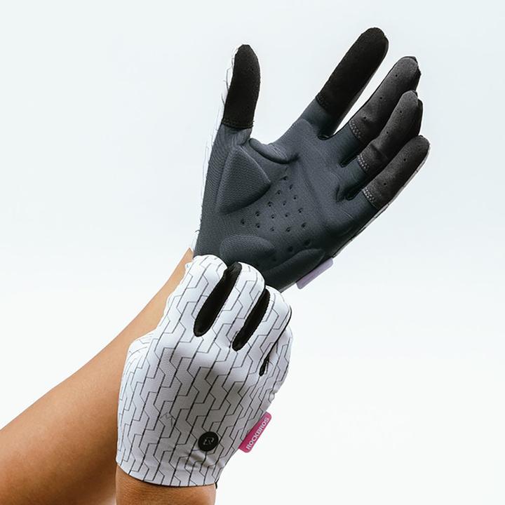 Actual product image Rockbros sports gloves full spring-summer size S - white and black (S)