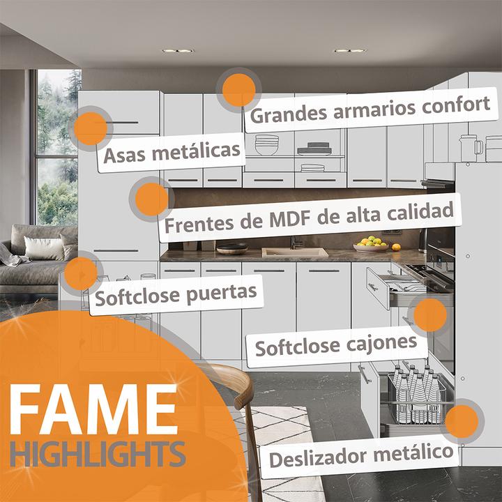 Produktbild Vicco Herdumbauschrank Fame-Line (60 x 60 x 81.5 cm)