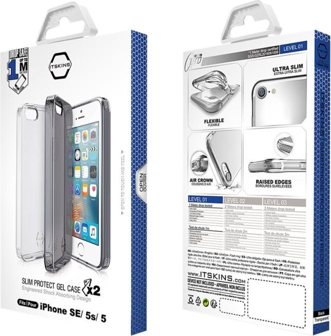 Immagine prodotto Itskins Cover NANO DUO per iPhone 5 / 5S / 5SE®. Ordinata e gennemsigtig (Apple iPhone 5)