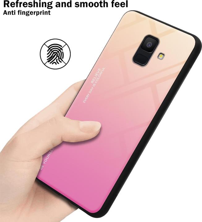 Produktbild Cadorabo TPU 2 Farben Glas Cover (Samsung Galaxy J6 (2018))