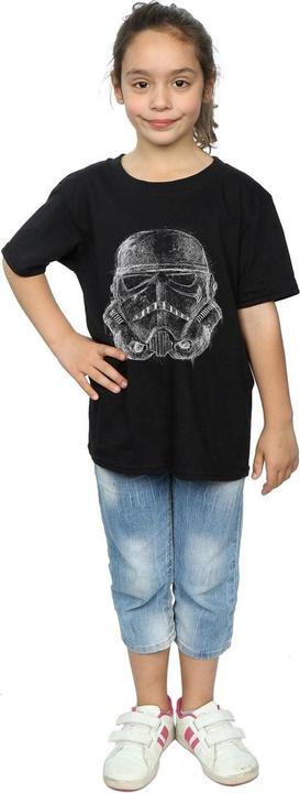 Image du produit Star Wars - T-shirt STORMTROOPER SCRIBBLE HELMET - Fille (128)