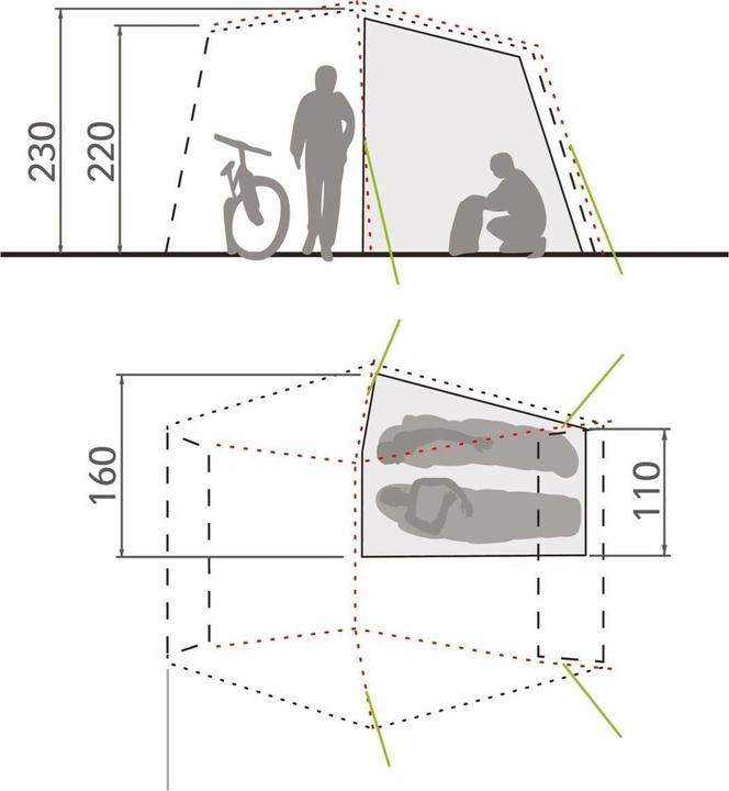 Produktbild Vaude Drive Van (Vorzelt, 1.98 kg, 2 Personen)