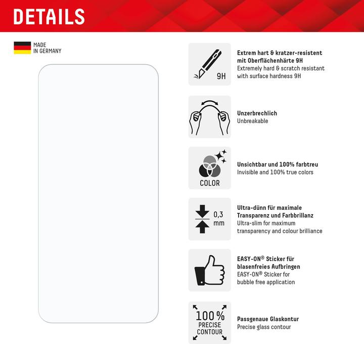 Actual product image Displex Smart Glass, Displayschutzfolie (1 Piece, Samsung Galaxy A36)