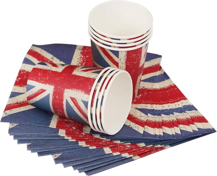 Actual product image Smiffys Paper Union Jack Disposable Napkins (Pack of 16) (16 x)