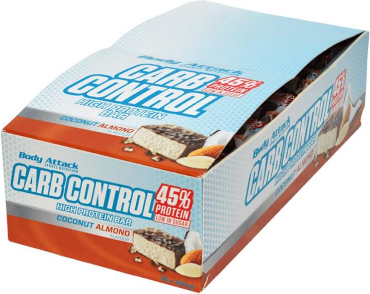 Produktbild Body Attack Carb Control (15x100g Riegel) (Kokosnuss, Mandel, Coconut, 1 Stk.)