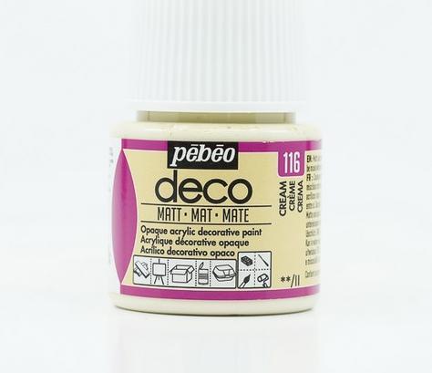 Actual product image Pebeo Deco Matt acrylic paint (Cream, 45 ml)