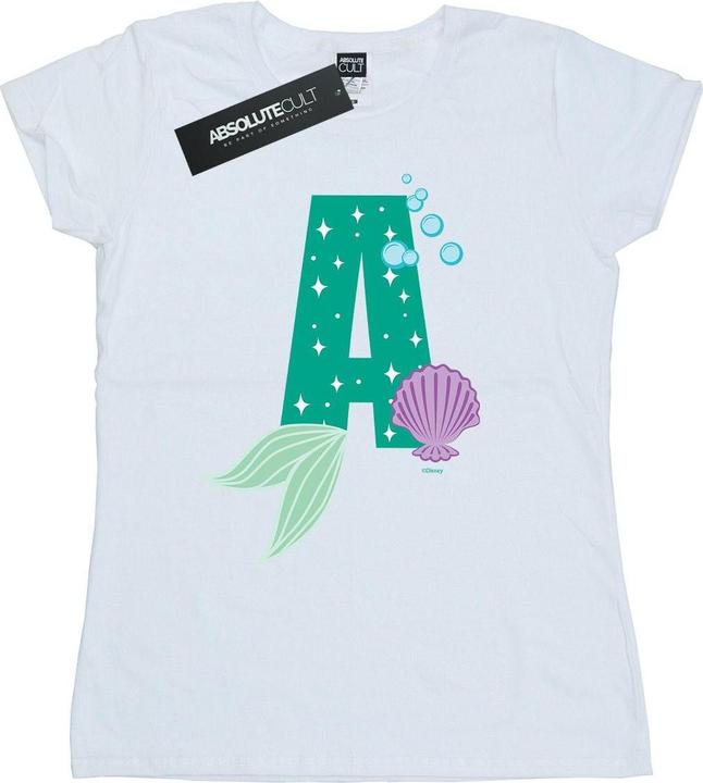 Actual product image Disney Womens/Ladies Alphabet A Is For Ariel Cotton T-Shirt (M)