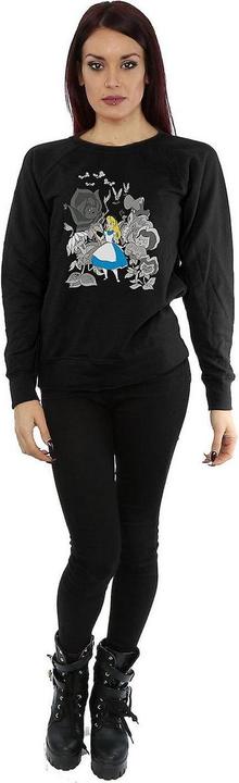 Actual product image Alice In Wonderland Womens/Ladies Flowers Cotton Sweatshirt (S)