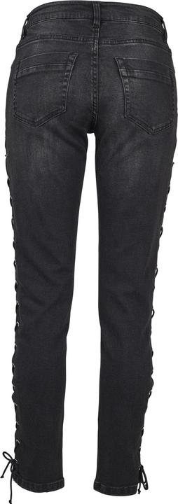 Actual product image Urban Classics Ladies Denim Lace Up Skinny Pants (30)