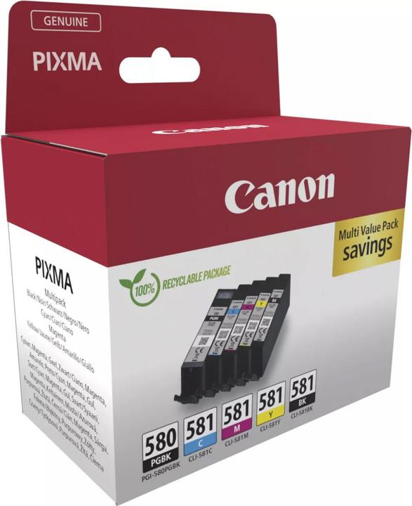 Image du produit Canon PGI-580/CLI-581 Multipack (PGBK, C, M, Y, BK)