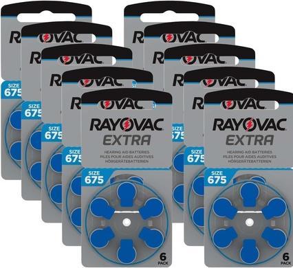 Actual product image Rayovac Extra 675 hearing aid batteries (60 pcs., 675, 640 mAh)