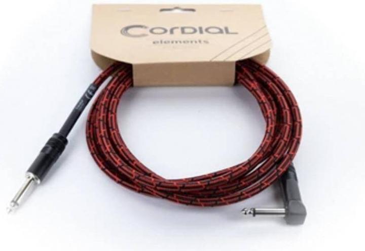 Immagine prodotto Cordial EI 3 PR-TWEED-RD Instrumenten Anschlusskabel (1x Klinkenstecker 6.3 mm ( (3 m, 2,5 mm)