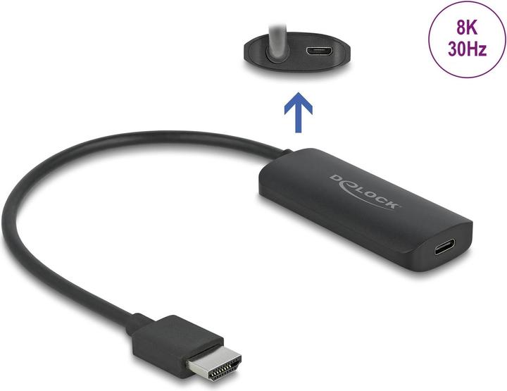 Image du produit Delock Adaptateur HDMI-A mâle vers USB Type-C™ femelle (DP Alt Mode) 8K (HDMI, 16.50 cm)