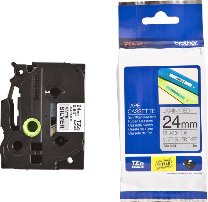 Immagine prodotto Brother Tze-M951 (2.40 cm, Argento, Nero)