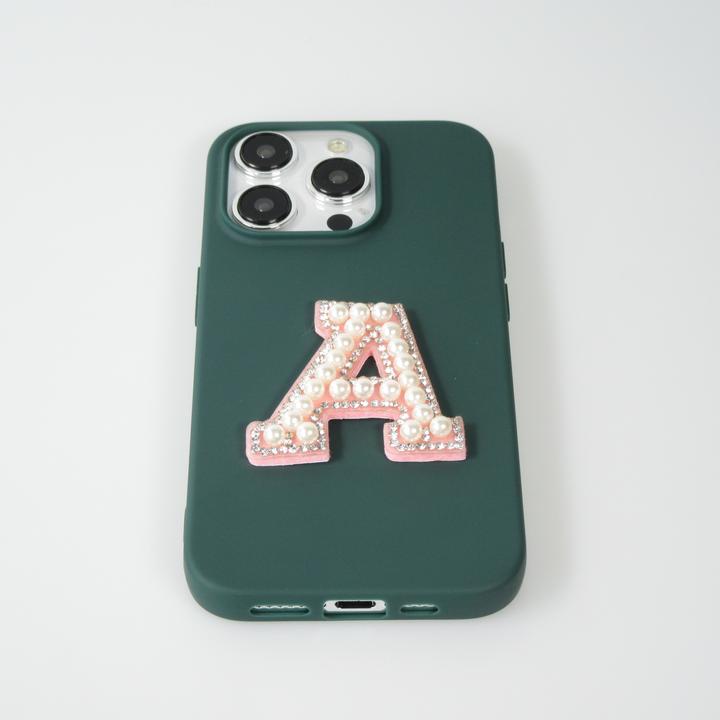 Immagine prodotto PhoneLook Adesivo autocollante per telefono/tablet/ordinatore in 3D con perle rosa Lettre K