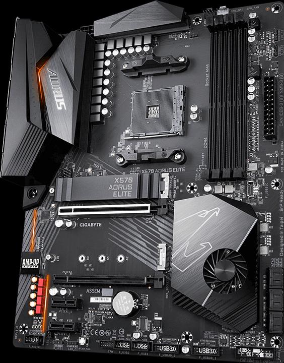 Actual product image Gigabyte X570 Aorus Elite (AM4, AMD X570, ATX)