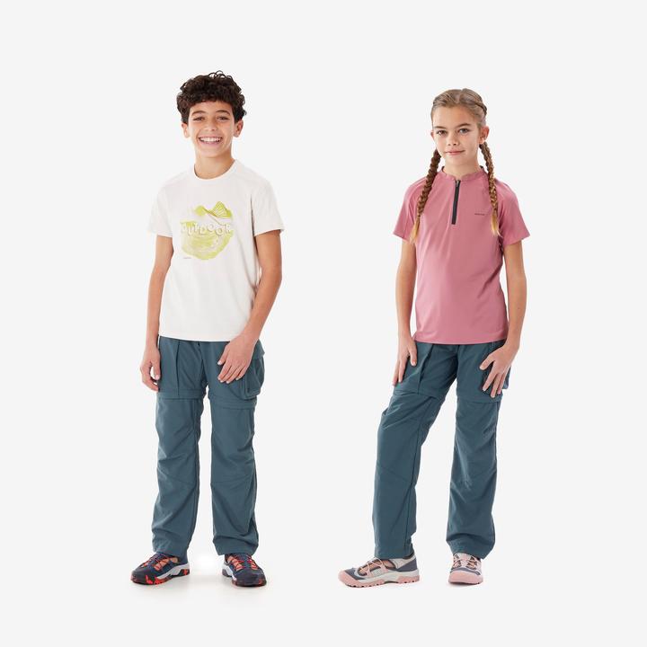 Image du produit Quechua Pantalon modulable de randonnée junior, MH500 bleu (14, 15, 16)