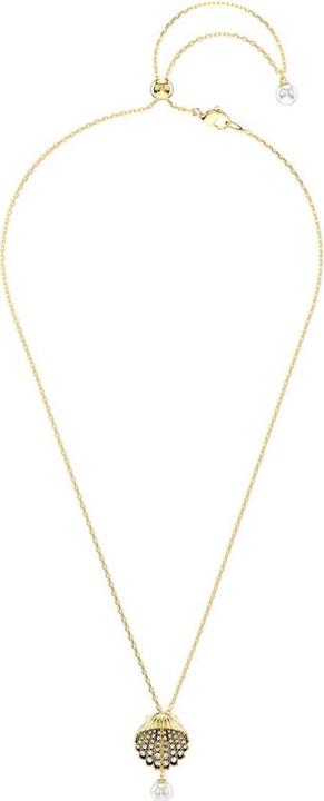 Produktbild Swarovski Idyllia Y Halskette Kristallperle Muschel Weiss Gold (Swarovski Metall)