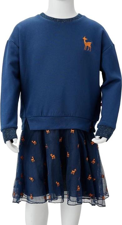 Immagine prodotto VidaXL Vestito da bambino con maniche lunghe blu navy 128,Materiale: 95 (128)