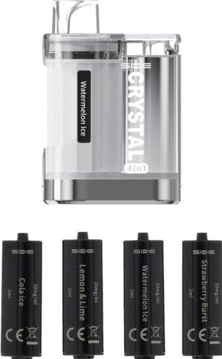 Image du produit SKE Kit Crystal 4in1, 2 % de nicotine 20 mg/ml 2400 (dispositif + 4 dosettes de 2 ml) (Cola)