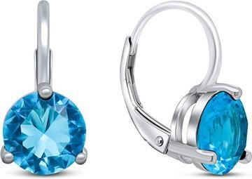 Produktbild Brilio Silver - Silver earrings with blue zircons EA303WAQ