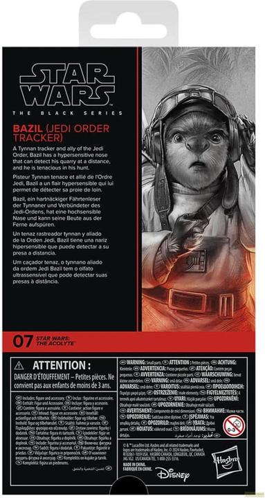 Actual product image Hasbro Star Wars: The Acolyte Black Series action figure Bazil (Jedi Order Tracker) 10 cm