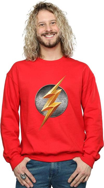 Actual product image Mens Justice League Movie Flash Emblem Sweatshirt (S)
