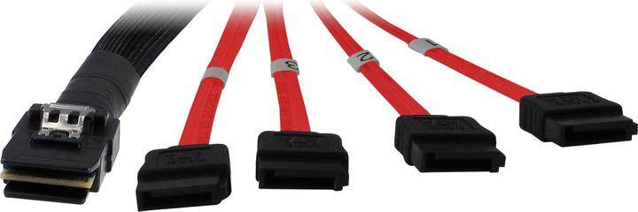 Produktbild Intertech Kabel SFF 8087 4x SATA, -Z- zum Annschluss von 4 Festplatten mit 1 SAS-Controller