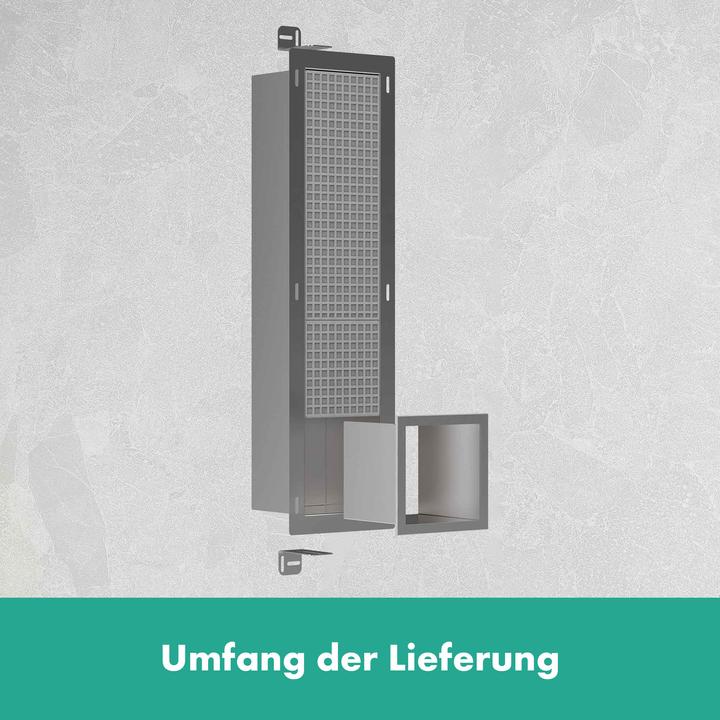 Immagine prodotto hansgrohe XtraStoris Original portarotolo, da incasso, con contenitore per 6 rotoli, 140x140x682 mm