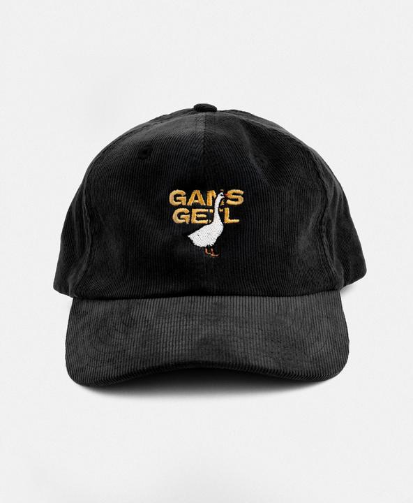 Produktbild Plakativ «Gans Geil» Corduroy Cap Black